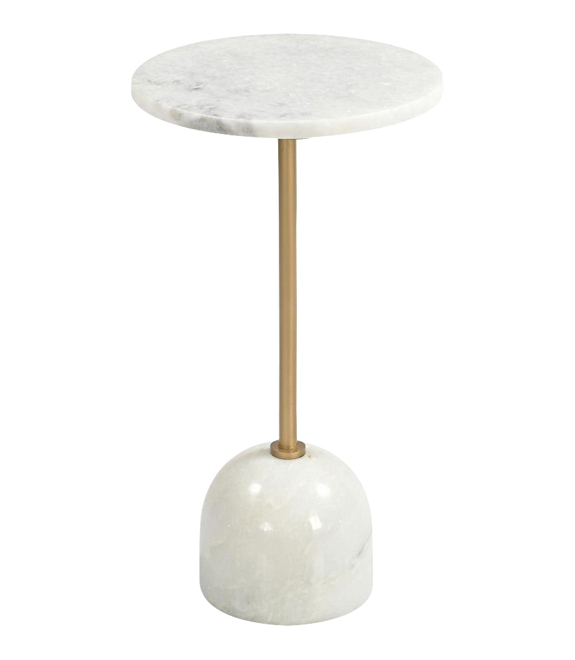 Poise White Accent Table