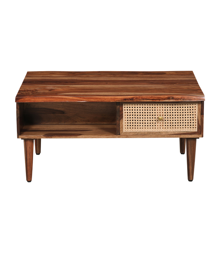 Halston Cane Coffee Table with Drawer