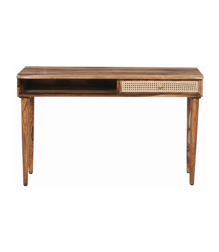 Halston Cane Console Table with Drawer