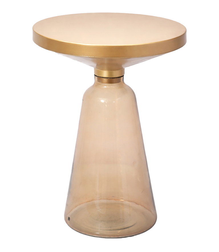Filbert Taupe Smoke Accent Table